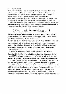 ORAN ET LA PORTE D ESPAGNE